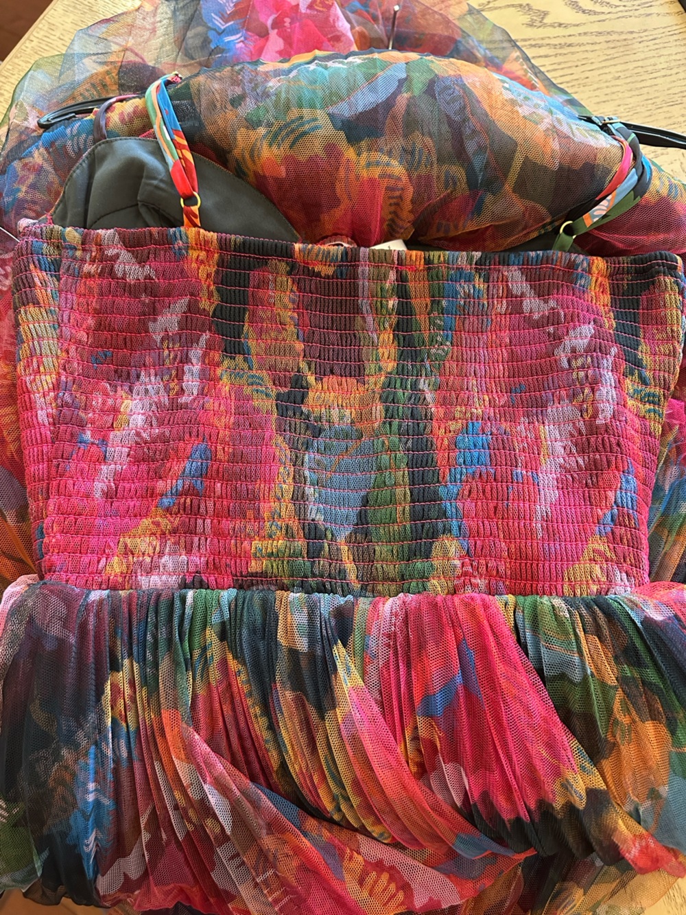 Hutch Multicolor Floral Pleated Midi Dress - Picture 8 of 11